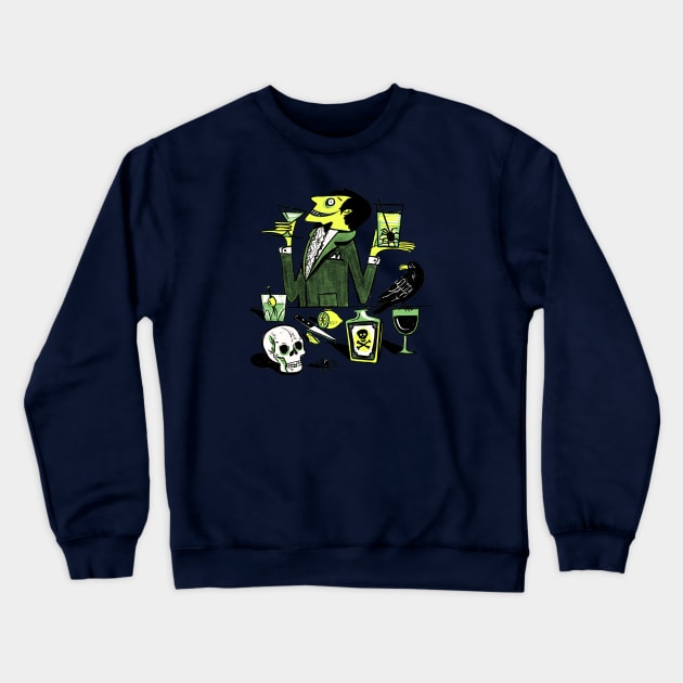 Drinks with the Mad Scientist Crewneck Sweatshirt by LittleBunnySunshine